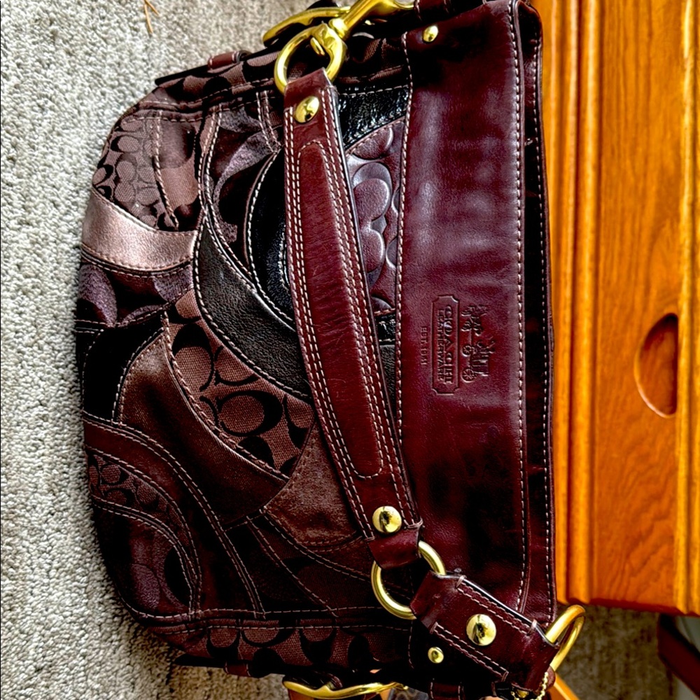 Coach Patchwork Leather Shoulder Bag
